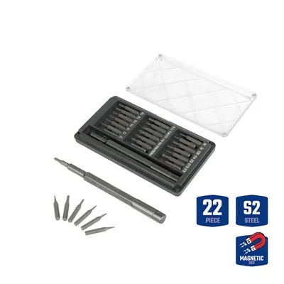 SET DE șurubelnițe de precizie WORKPRO 21 CU MĂNER DE ALUMINIU